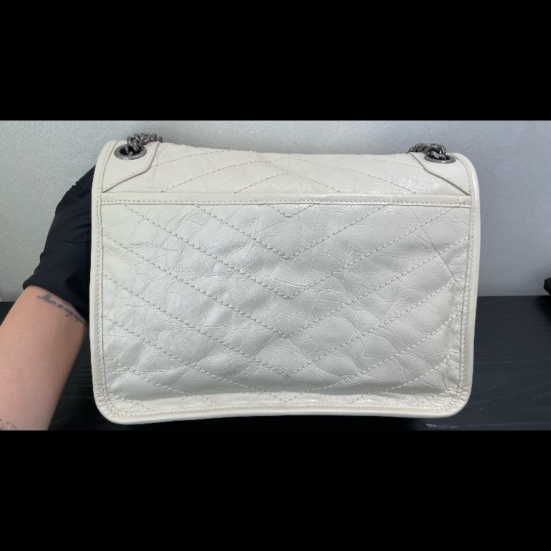 閒置❤️ YSL Niki 中號 老扣 奶油白-8