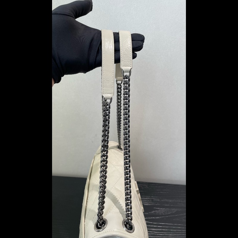 閒置❤️ YSL Niki 中號 老扣 奶油白-21