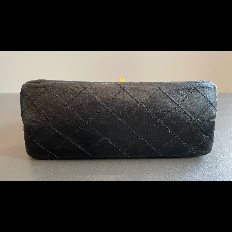 Chanel 2.55 大mini 鏈條包 黑金 肩背包-11