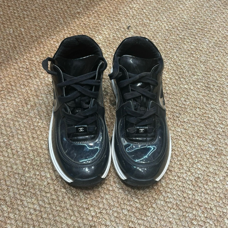 98新 Chanel/香奈兒 黑色PVC透明運動鞋 尺碼：36碼-0