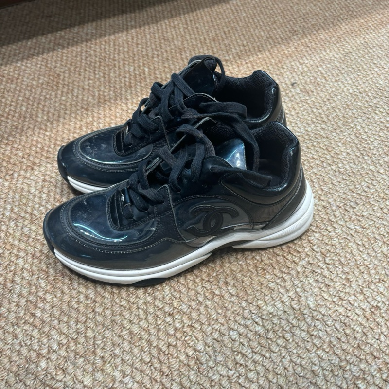 98新 Chanel/香奈兒 黑色PVC透明運動鞋 尺碼：36碼-1