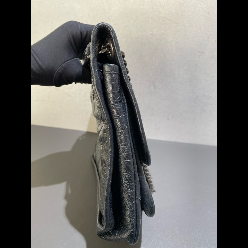 YSL Niki中號 黑色銀鏈 無D扣 肩背斜背鏈條包-8