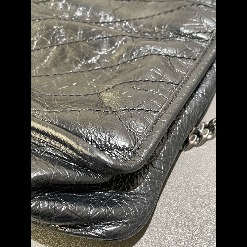 YSL Niki中號 黑色銀鏈 無D扣 肩背斜背鏈條包-12