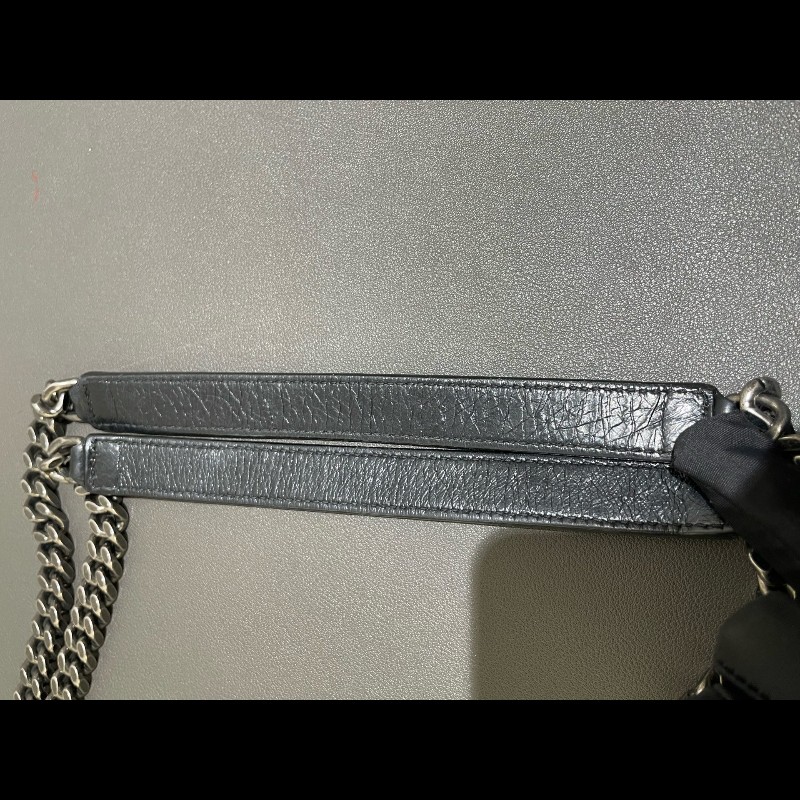 YSL Niki中號 黑色銀鏈 無D扣 肩背斜背鏈條包-23