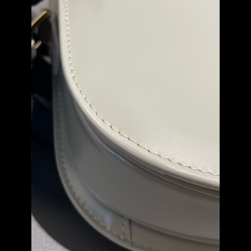 CELINE Besace CLEA 凱旋門金色鎖扣可調節肩帶 灰綠色馬鞍包-13