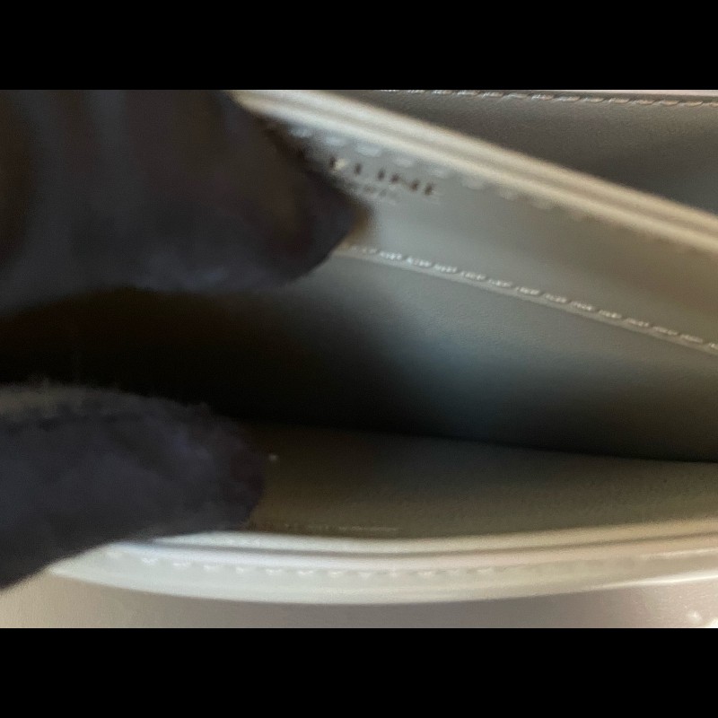 CELINE Besace CLEA 凱旋門金色鎖扣可調節肩帶 灰綠色馬鞍包-21