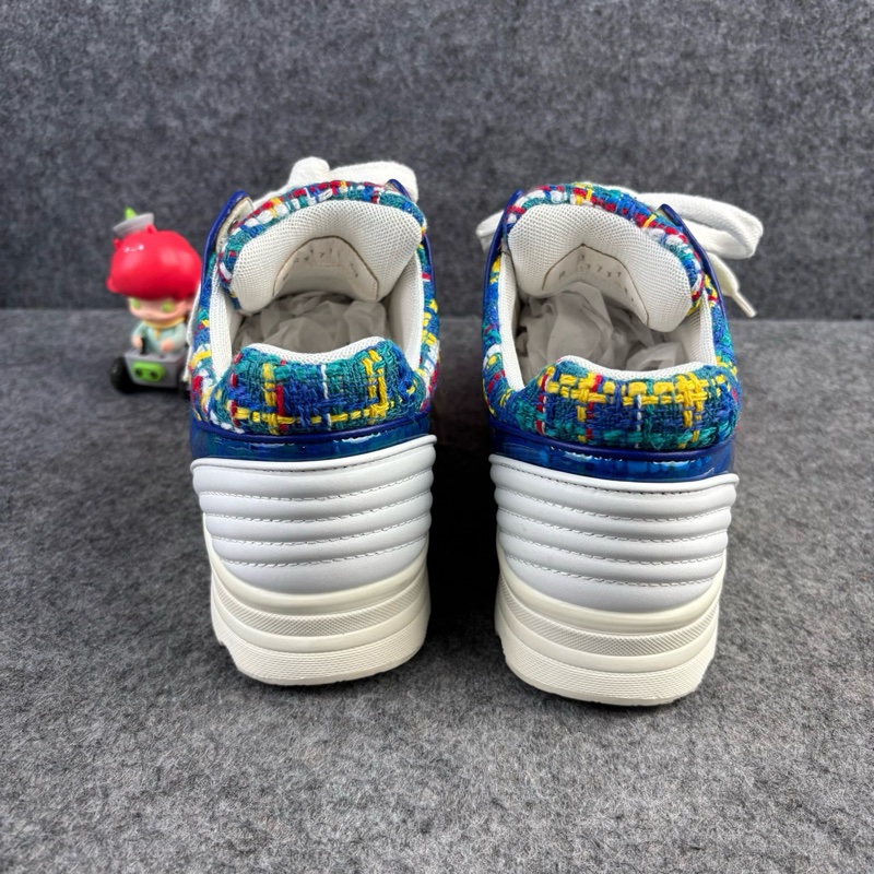 CHANEL/香奈兒 拼色編織粗編運動鞋 37碼 95新-2