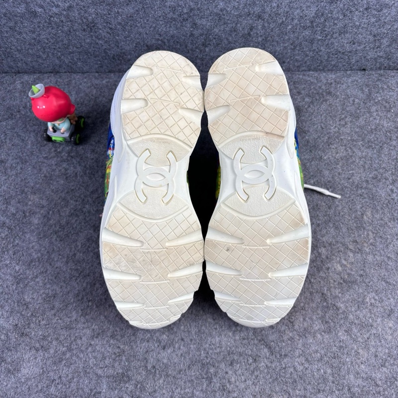 CHANEL/香奈兒 拼色編織粗編運動鞋 37碼 95新-7