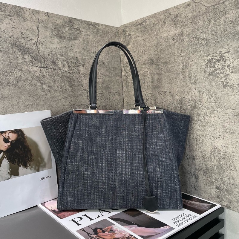 Fendi 3jours 黑色牛仔tote 托特-0