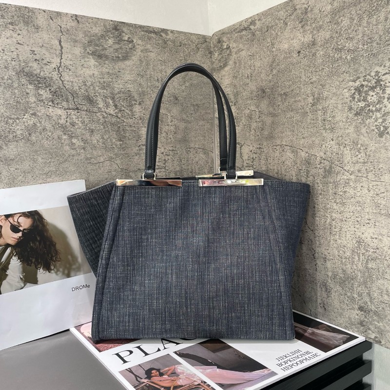 Fendi 3jours 黑色牛仔tote 托特-1