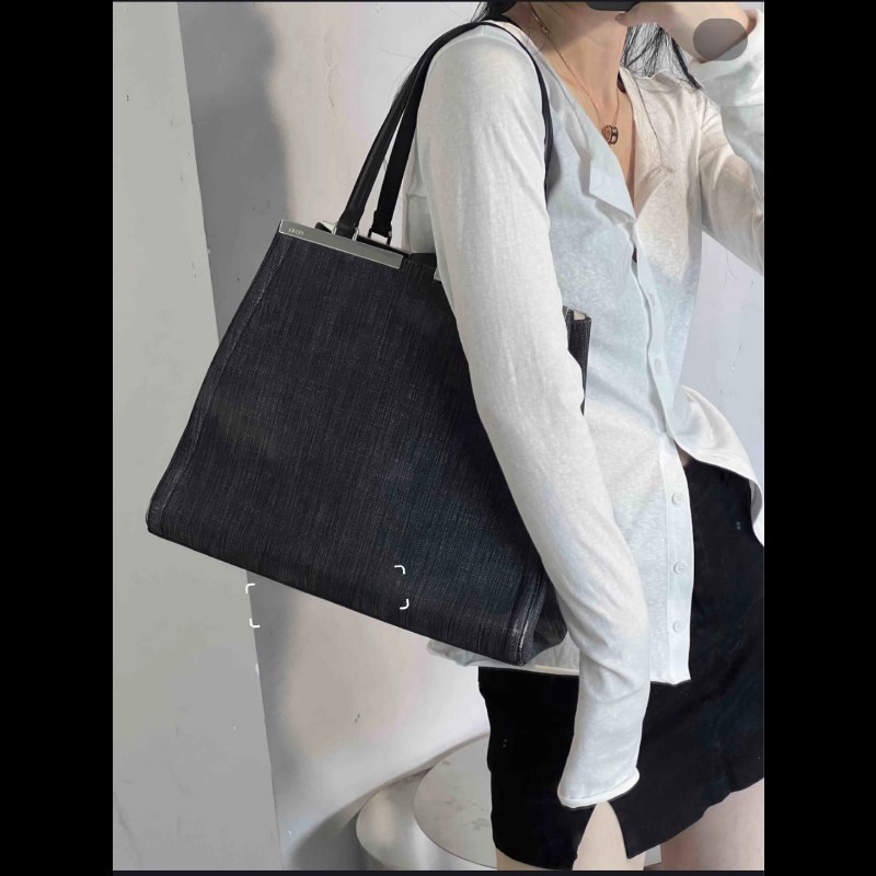 Fendi 3jours 黑色牛仔tote 托特-5