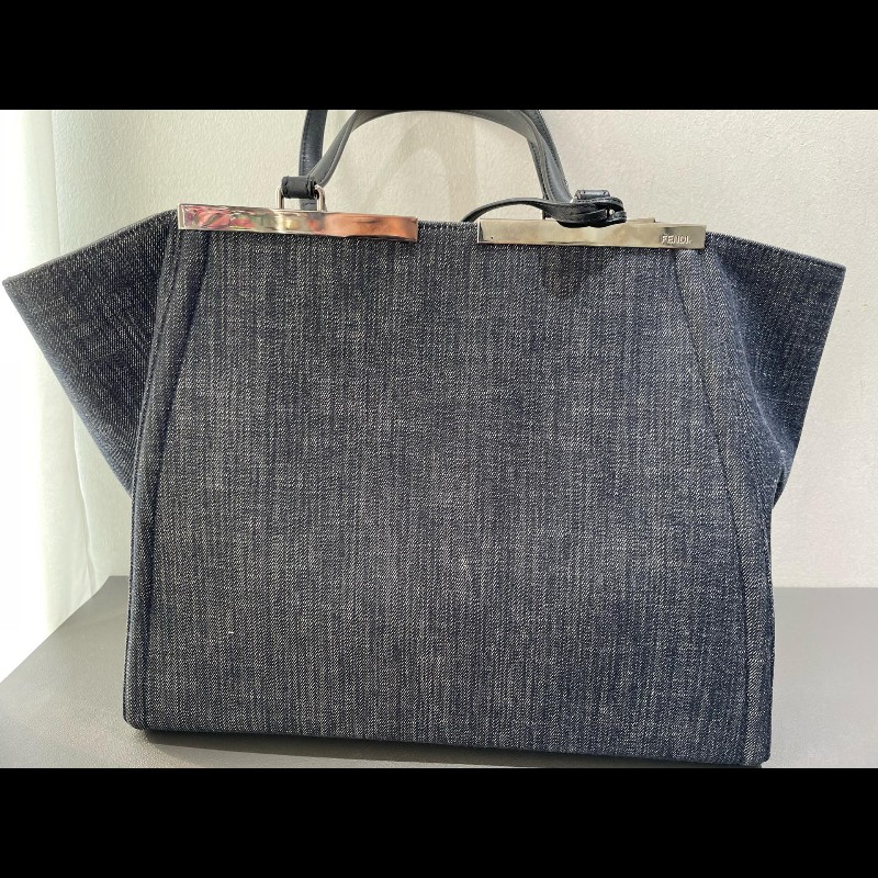 Fendi 3jours 黑色牛仔tote 托特-7