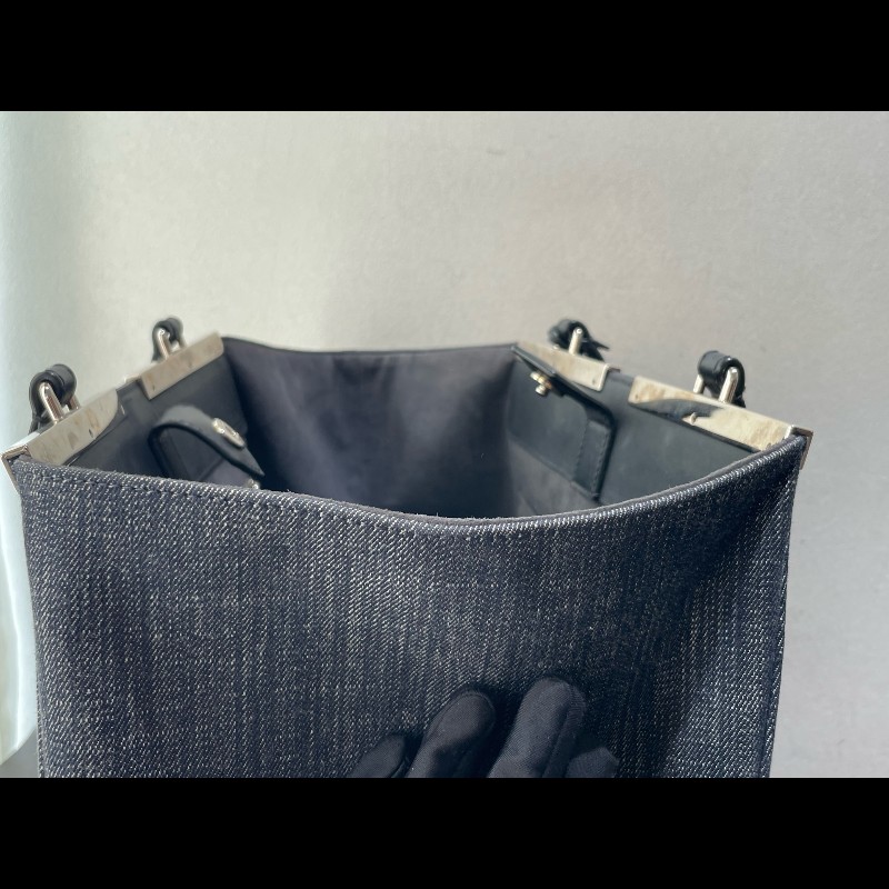 Fendi 3jours 黑色牛仔tote 托特-18