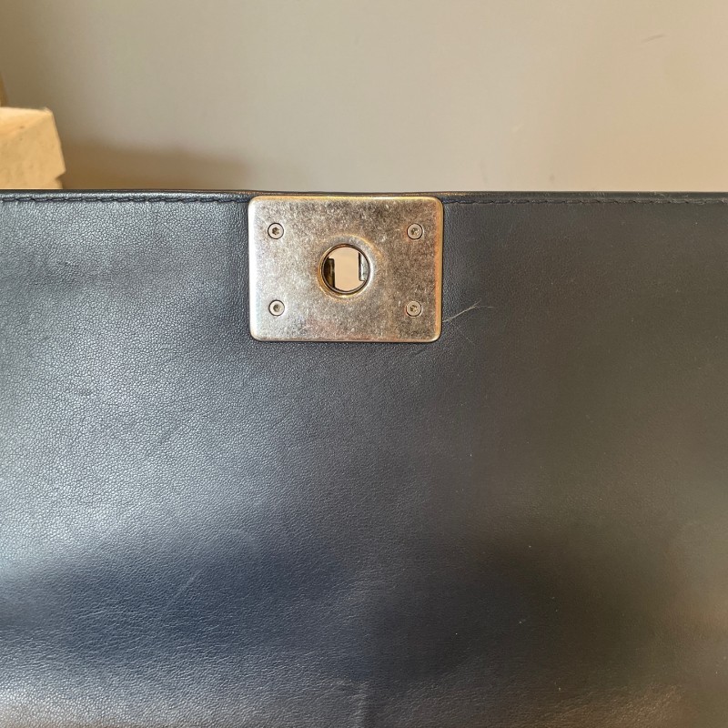 CHANL 25cm 藏藍色粗花呢多層鏈條leboy-24