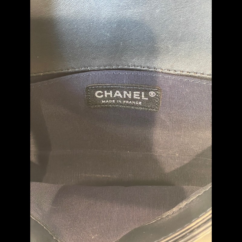 CHANL 25cm 藏藍色粗花呢多層鏈條leboy-33