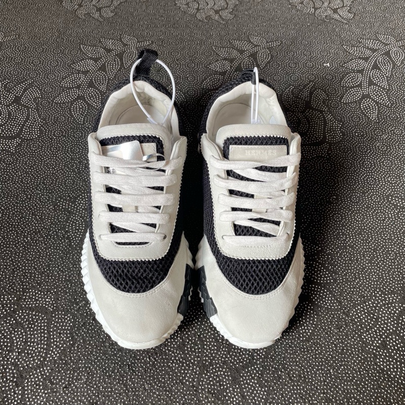 愛馬仕黑灰編制運動鞋36碼 成色新磨損小。-1