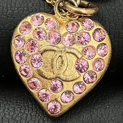 🌷Chanel 粉色愛心水鑽項鍊｜經典花紋✦fufu style 精品✦ 氣質款｜項鍊-11