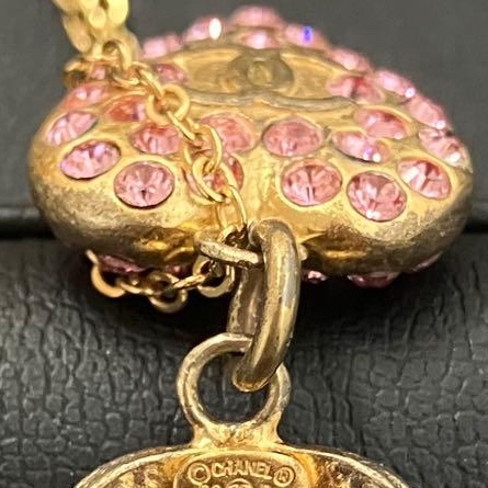🌷Chanel 粉色愛心水鑽項鍊｜經典花紋✦fufu style 精品✦ 氣質款｜項鍊-15