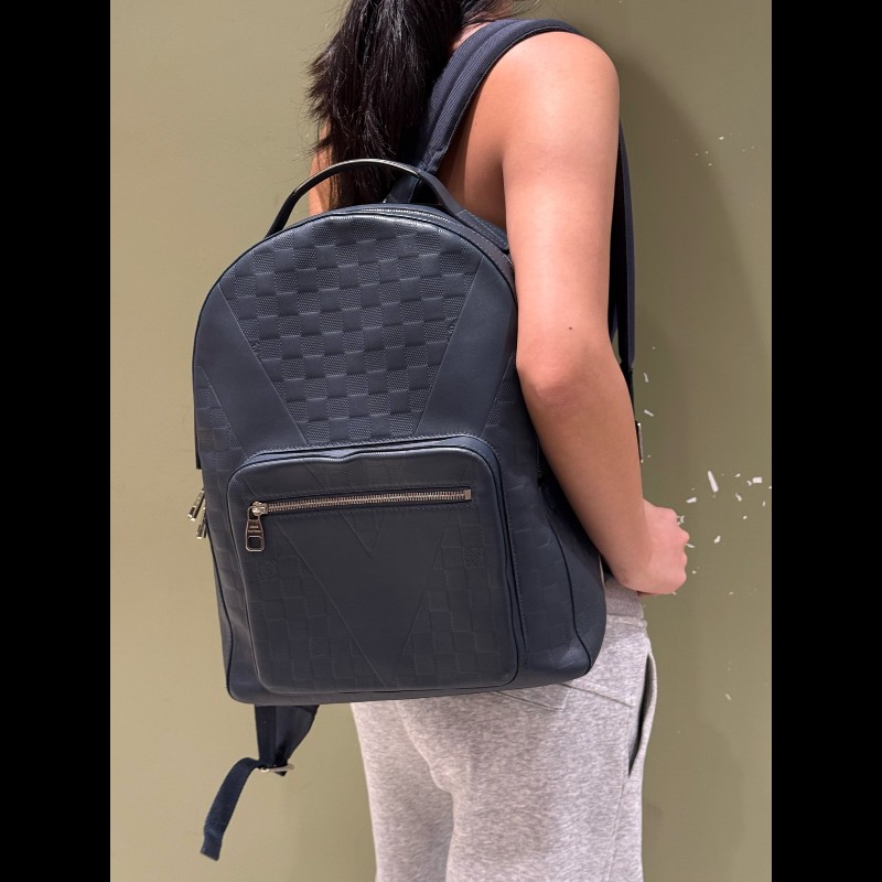 LV 美洲杯帆船赛系列限量全皮棋盤格後背包-1
