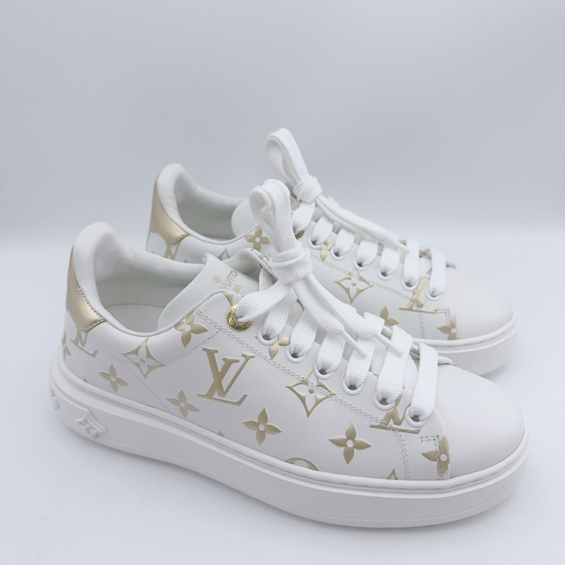 99新/Lv路易威登/36碼/新款金色滿印timeout板鞋-0