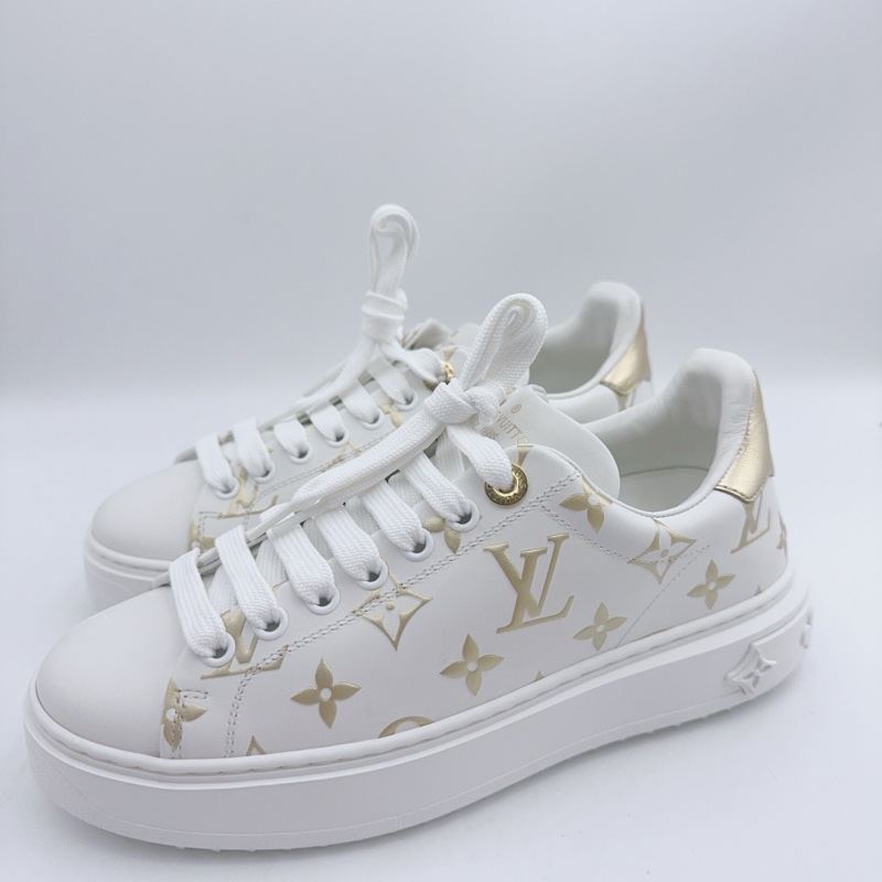 99新/Lv路易威登/36碼/新款金色滿印timeout板鞋-1