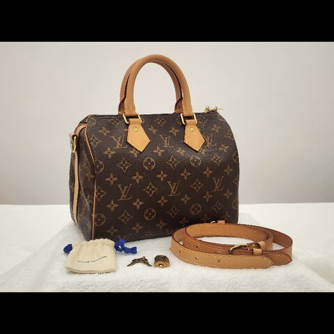 LV lv speedy 25 肩帶款