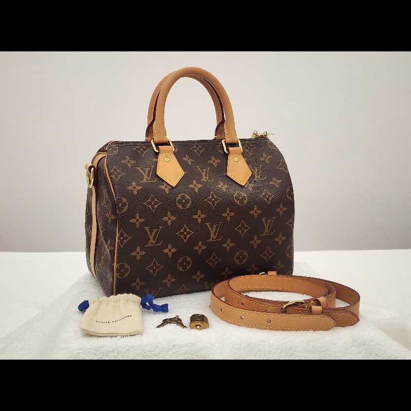 LV lv speedy 25 肩帶款-0