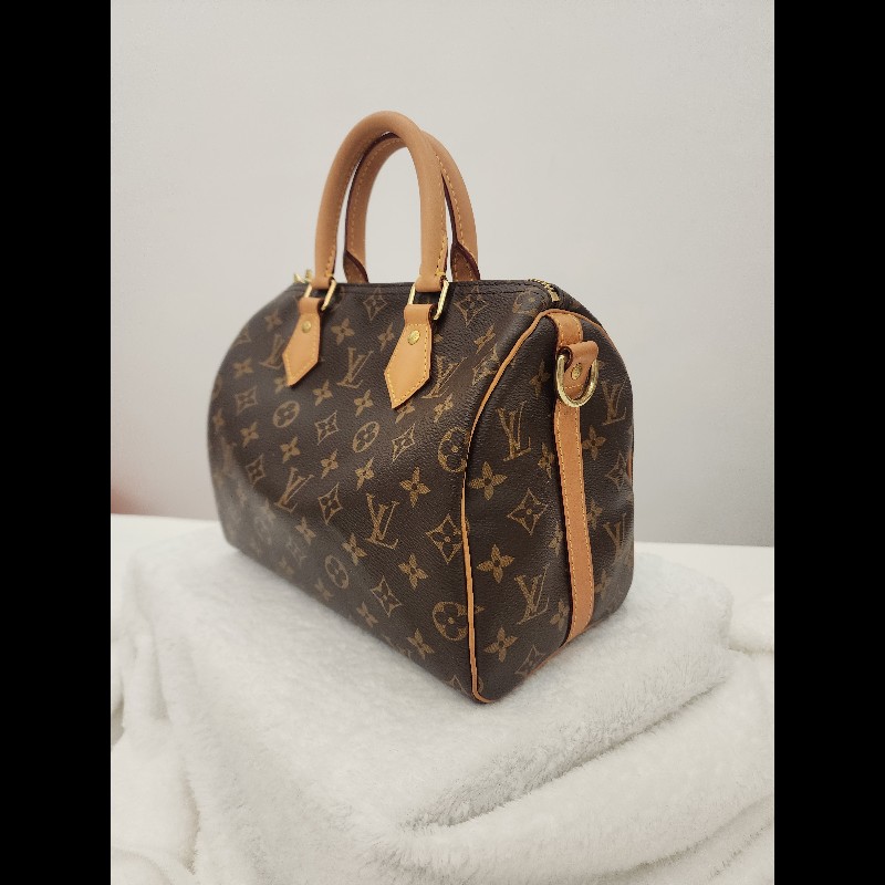 LV lv speedy 25 肩帶款-4