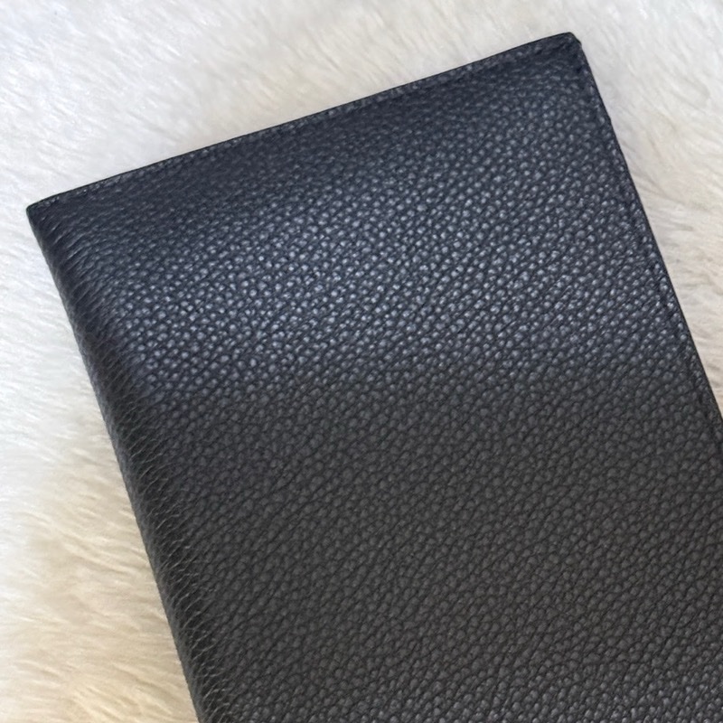 LV 全黑牛皮  黑色皮夾 錢包 多卡夾層 黑色長夾  鈔票可直接放入-3