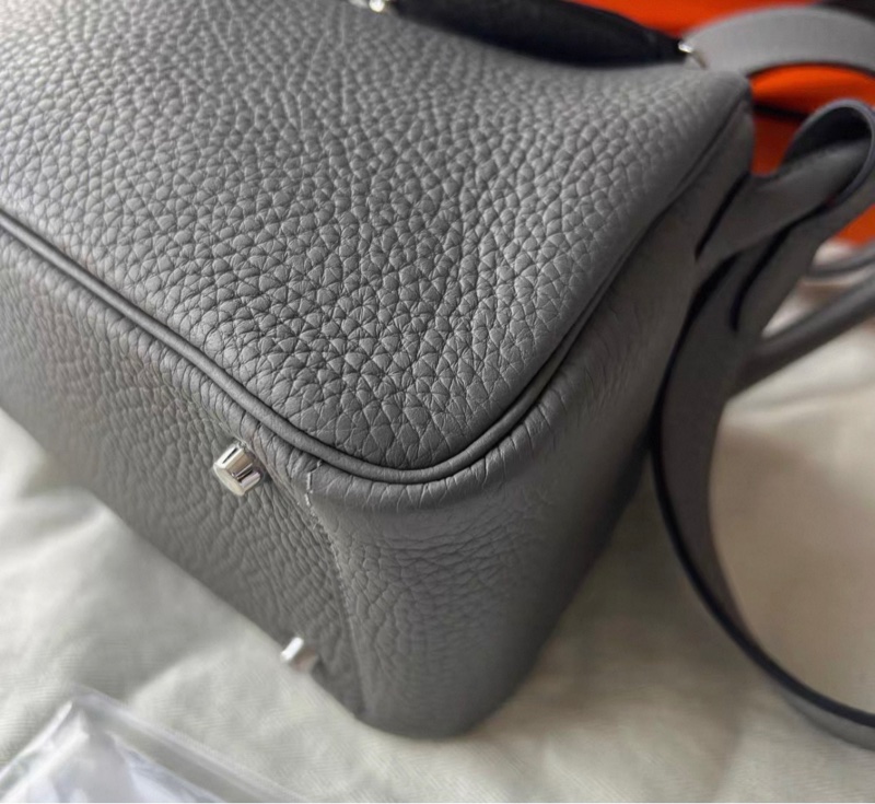 HERMES/愛馬仕 mini Lindy 積雨雲灰 U刻-1