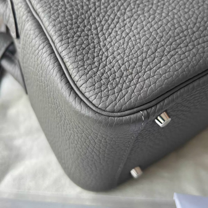 HERMES/愛馬仕 mini Lindy 積雨雲灰 U刻-6