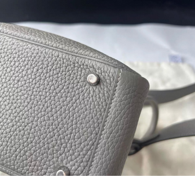 HERMES/愛馬仕 mini Lindy 積雨雲灰 U刻-7