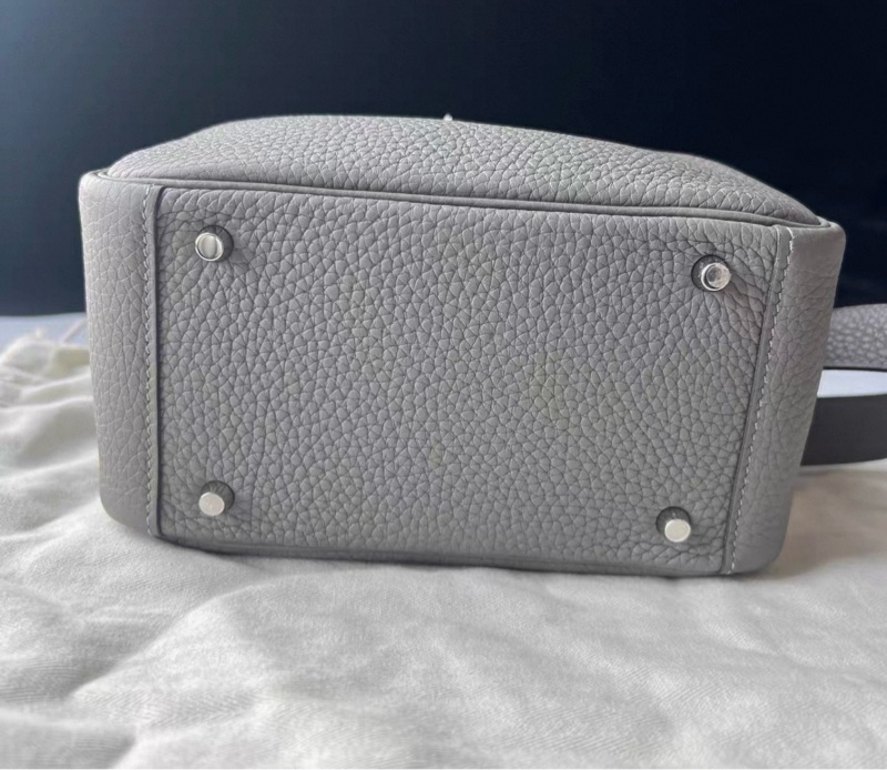 HERMES/愛馬仕 mini Lindy 積雨雲灰 U刻-9