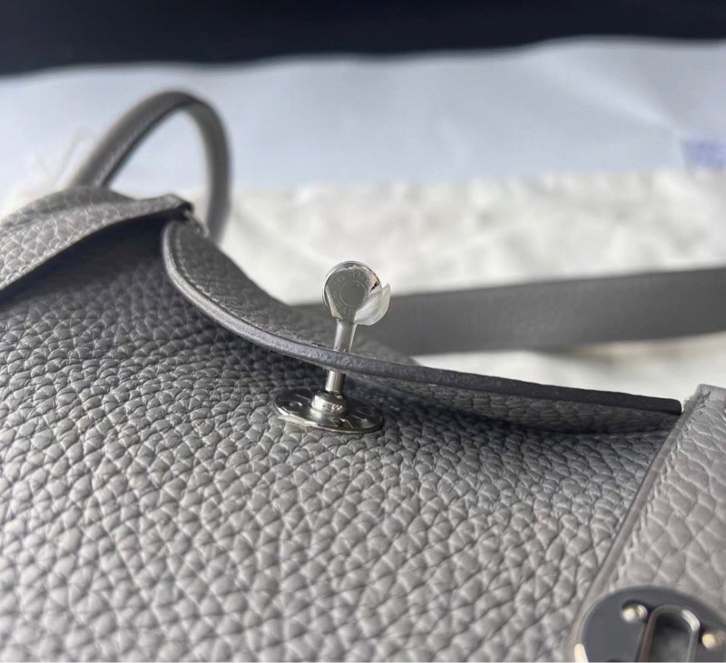 HERMES/愛馬仕 mini Lindy 積雨雲灰 U刻-17