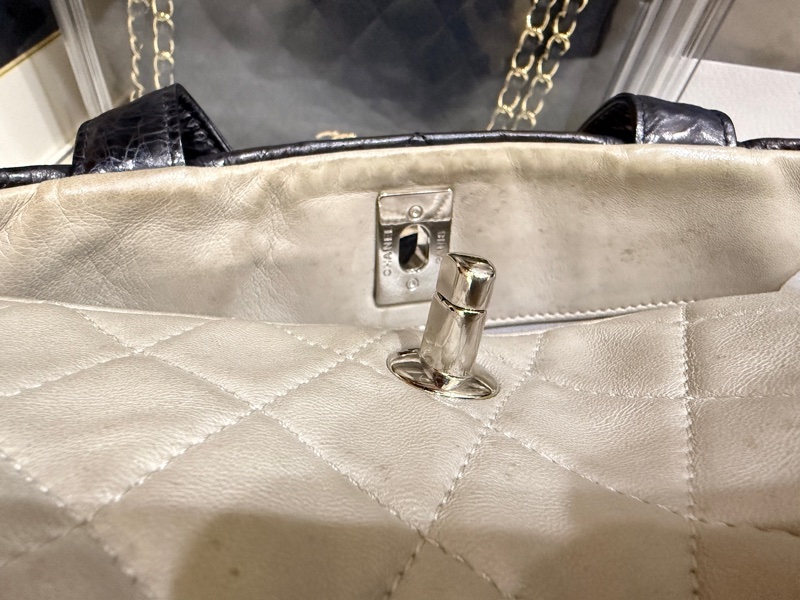 實用款CHANEL 香奈兒 蠟光牛皮 黑色 肩背 手提 托特包-49