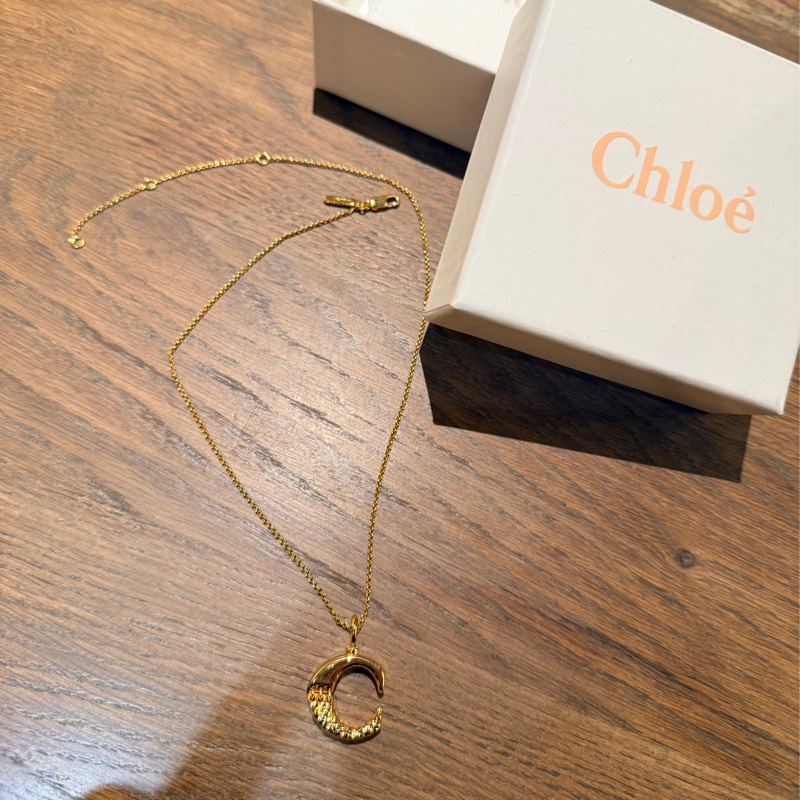 造型太美了 真的很美的Chloe金色項鍊-2