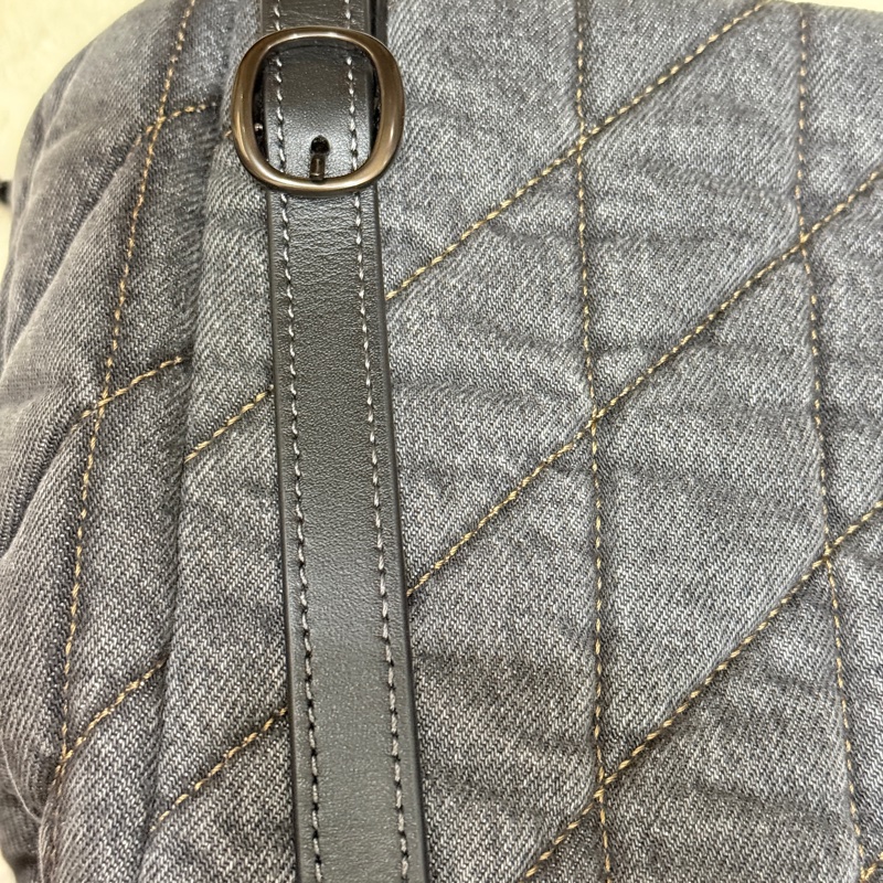 專櫃兩萬多還缺貨COACH 黑牛仔 黑釦 三用包 三背法TABBY 絎縫後背包 斜揹 肩背 後-15