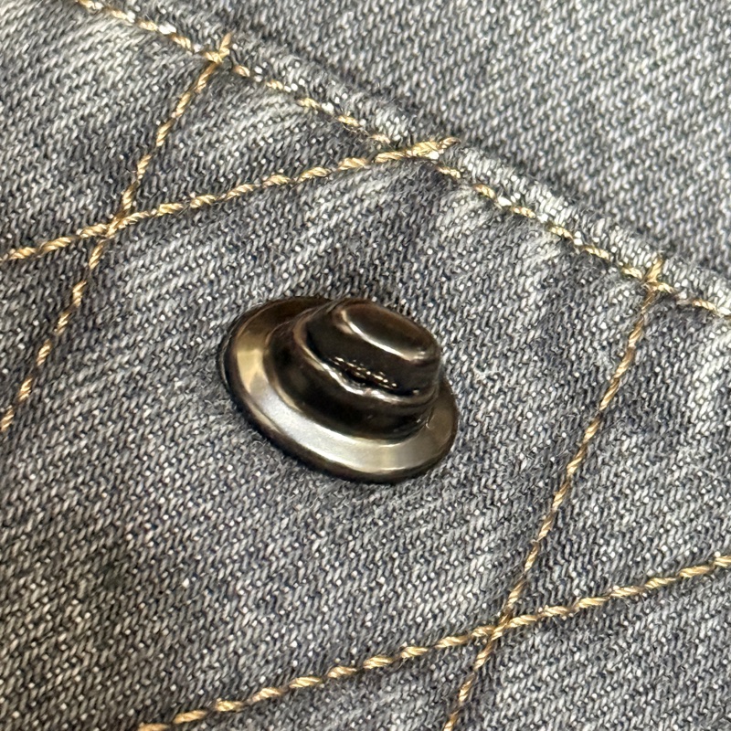 專櫃兩萬多還缺貨COACH 黑牛仔 黑釦 三用包 三背法TABBY 絎縫後背包 斜揹 肩背 後-19