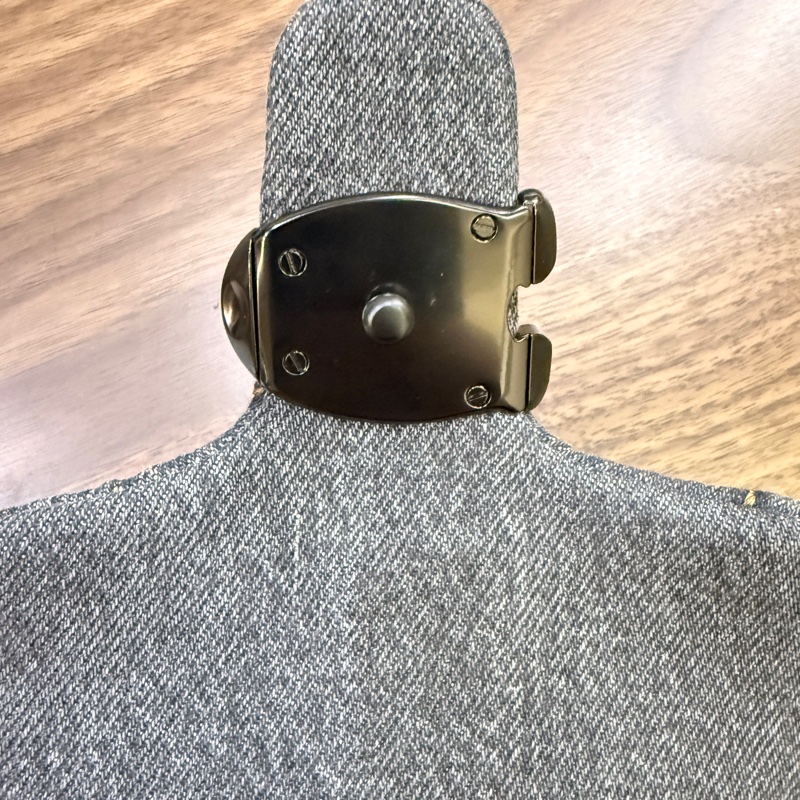 專櫃兩萬多還缺貨COACH 黑牛仔 黑釦 三用包 三背法TABBY 絎縫後背包 斜揹 肩背 後-22