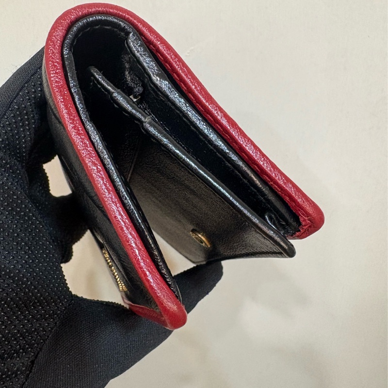 GUCCI 古馳 Marmont系列 皮革 拼色短夾-2