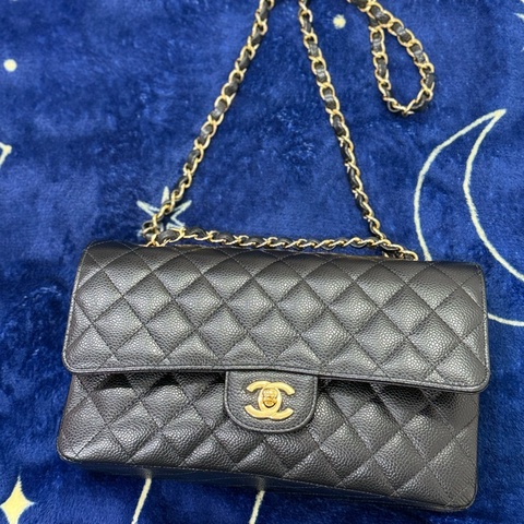 香奈兒CF25傳承包全配晶片款2024年12月購證 荔枝牛皮口蓋包