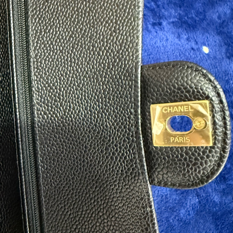 香奈兒CF25傳承包全配晶片款2024年12月購證 荔枝牛皮口蓋包-3