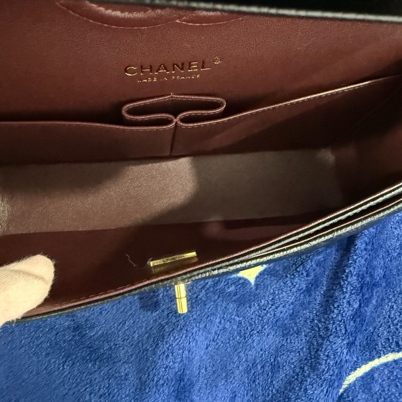 香奈兒CF25傳承包全配晶片款2024年12月購證 荔枝牛皮口蓋包-6