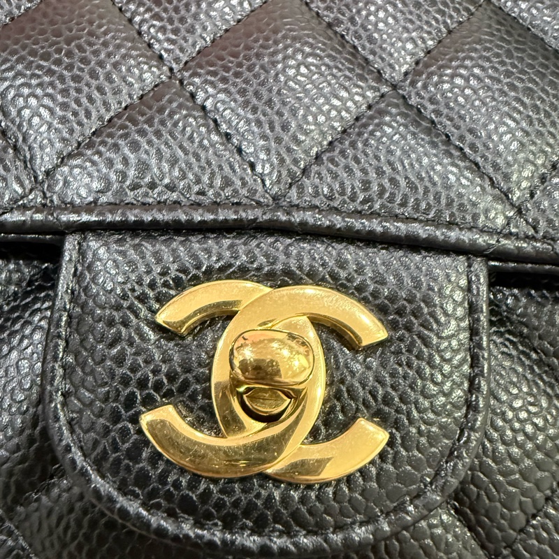 香奈兒CF25傳承包全配晶片款2024年12月購證 荔枝牛皮口蓋包-12