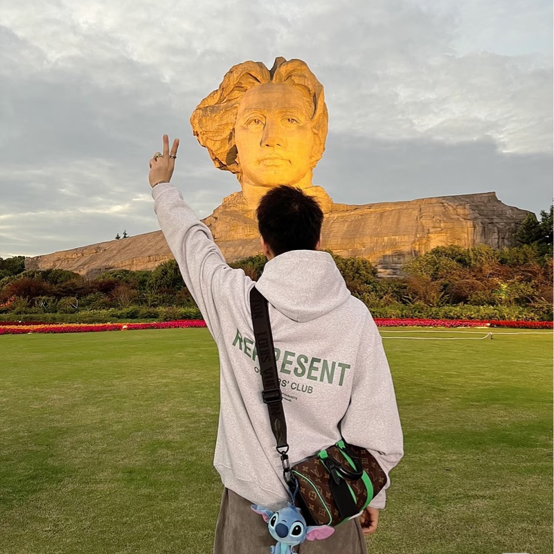 Louis Vuitton LV 經典老花拼綠色 Keepall25 斜背包-62