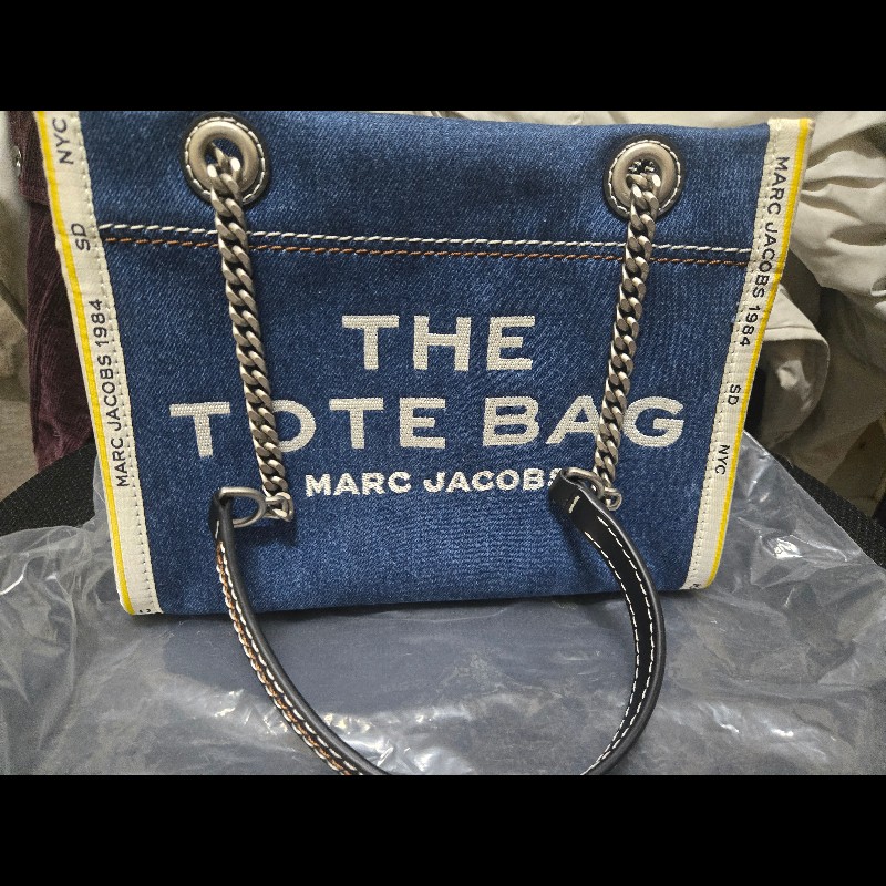 Marc jacobs 牛仔肩背包 小號-0