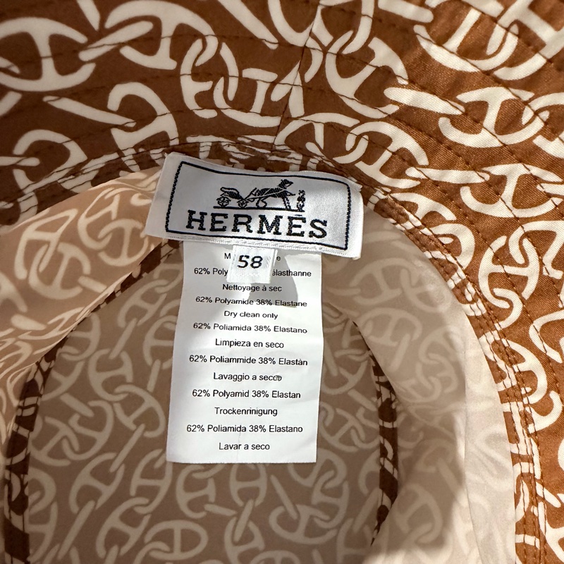 Hermes 愛馬仕 滿版 豬鼻 漁夫帽-6