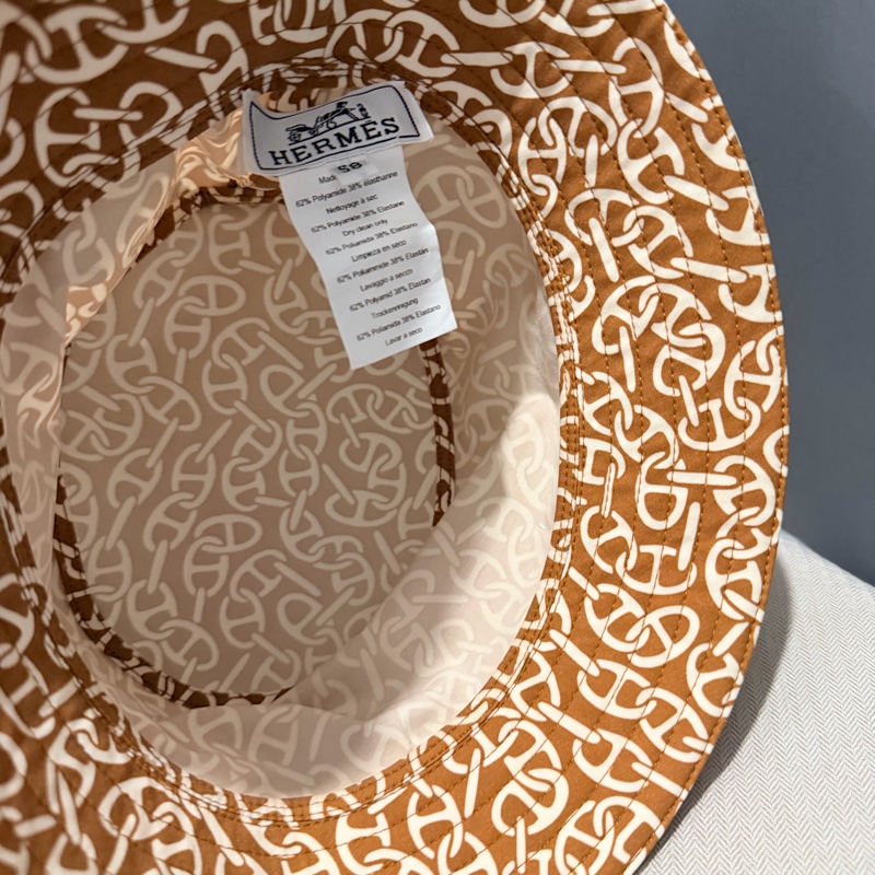 Hermes 愛馬仕 滿版 豬鼻 漁夫帽-9