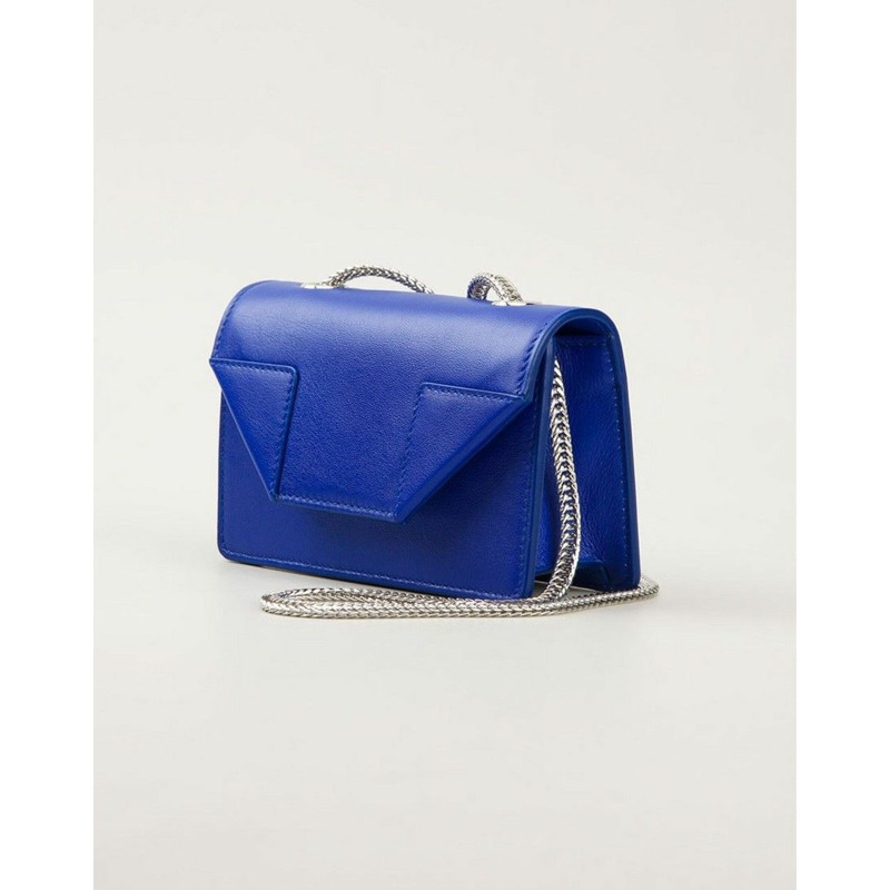 SAINT LAURENT 藍色迷你斜背包-0