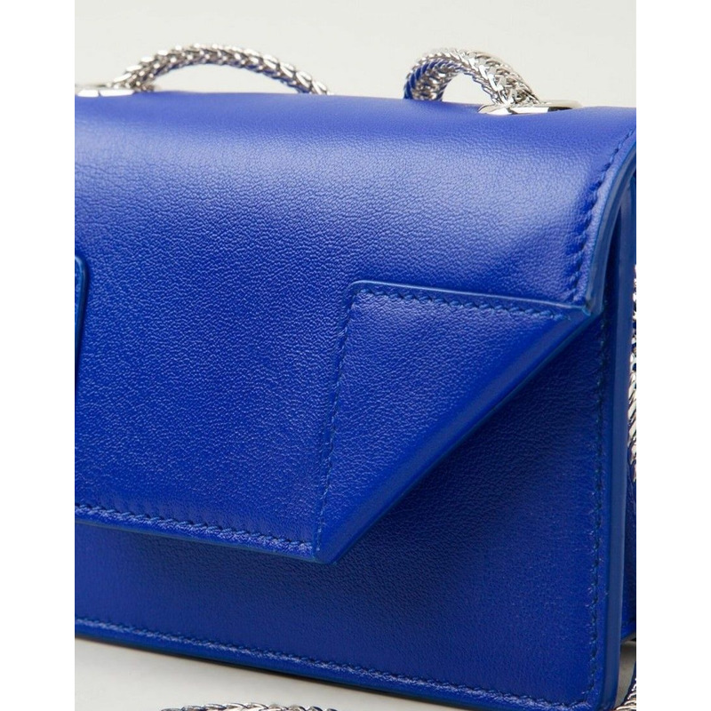 SAINT LAURENT 藍色迷你斜背包-9